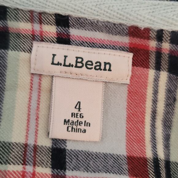 LL Bean- Signature Flannel Shirt Dress- size 4 - Picture 6 of 7
